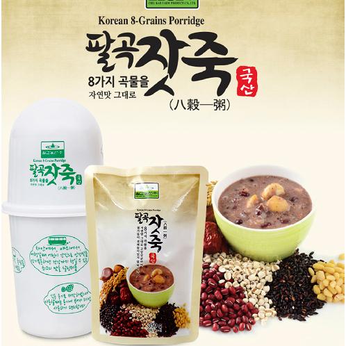 [Chilkab] Korean 8 Grains Porridge Soup Asian Jujube Chestnut Pine Nut Brown Rice 350g x 4 pouches g